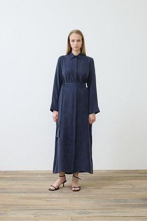 لباس سرمه ای زنانه تریکو TERZİ DÜKKANI - کد 837935381