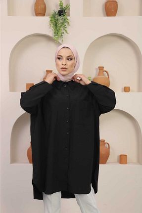 پیراهن حجاب مشکی زنانه سایز بزرگ Patika - کد 307257425
