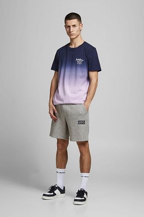 شلوارک و برمودا طوسی مردانه پنبه پلی استر Jack & Jones - کد 831965665