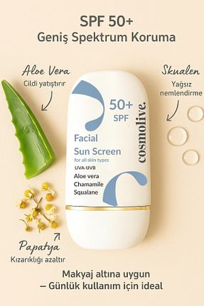 کرم ضد آفتاب صورت SPF 50 + Cosmolive - کد 735541524