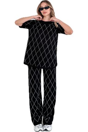 ست بالاتنه و پائین تنه مشکی زنانه بافتنی badibadii - کد 952482484