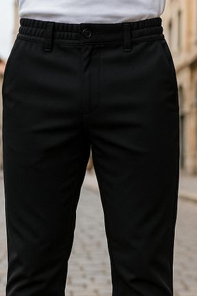 شلوار مشکی مردانه پنبه ای DAMGA JEANS - کد 956092941