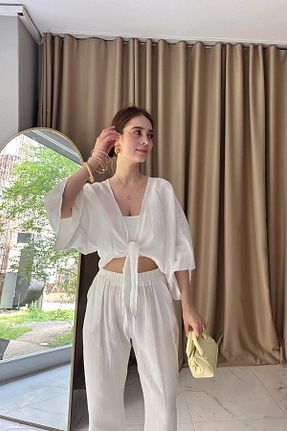 بلوز نباتی زنانه ساده lizge giyim - کد 956143282