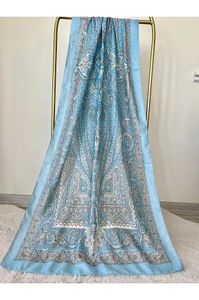 روسری آبی پلی استر Shawl Passion - کد 956180261