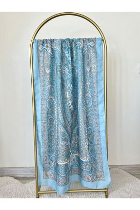 روسری آبی پلی استر Shawl Passion - کد 956180261