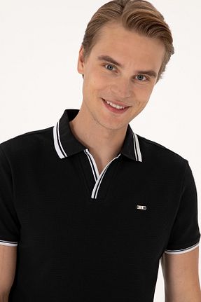 پولوشرت مشکی مردانه پنبه ای U.S. Polo Assn. - کد 956456972