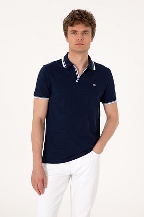 پولوشرت سرمه ای مردانه پنبه ای U.S. Polo Assn. - کد 956456970