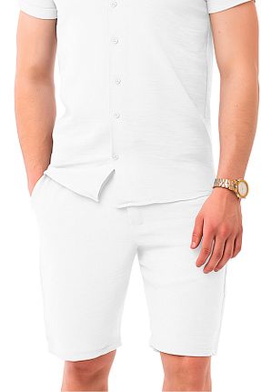 شلوارک و برمودا سفید مردانه Relaxed monox - کد 957000756