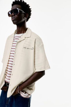 پیراهن سفید مردانه رگولار Pull & Bear - کد 956982191