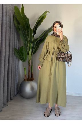 ست بالاتنه و پائین تنه خاکی زنانه بافتنی Molly Nelly - کد 957386815