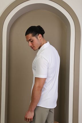 پیراهن سفید مردانه ریلکس فیت Riowela - کد 957237892