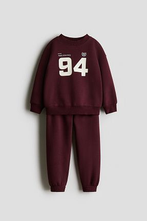 ست گرمکن قرمز بچه گانه پنبه ای H&M - کد 957161661