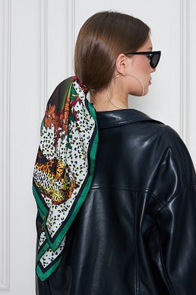 دستمال گردن رنگی زنانه ابریشم D scarf - کد 957290162
