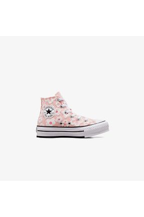 کفش اسنیکر صورتی بچه گانه بند دار Converse - کد 865339703