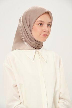روسری بژ پنبه ای Madame Polo - کد 957383135