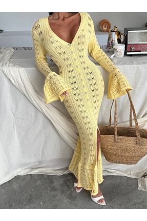 لباس ساحلی زرد زنانه Ajurlu kenza