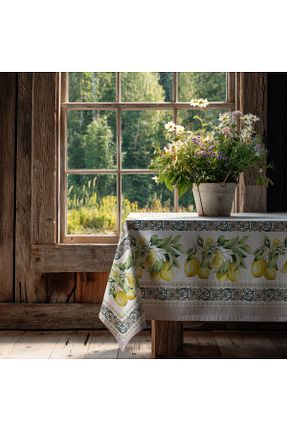 رومیزی زرد کتان Befahomes - کد 957612061