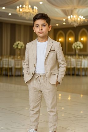 کت و شلوار بچه گانه یقه کتی tinytrends - کد 957775134