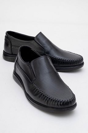 کفش کلاسیک مشکی مردانه چرم خالص depderi - کد 957654422