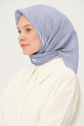 روسری آبی پنبه ای Madame Polo - کد 958145531