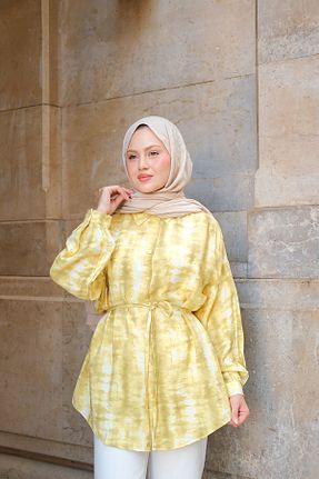 پیراهن حجاب زرد زنانه رگولار LOCCO - کد 958137172