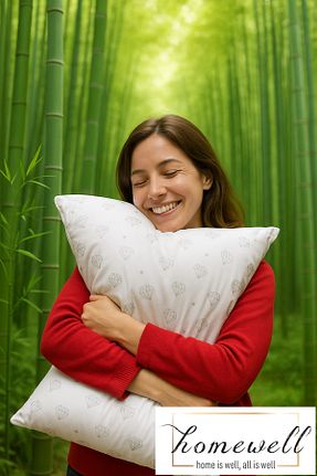 بالش سفید Bambu homewell - کد 807170388