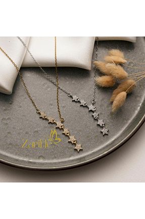 گردنبند استیل ( فولاد ) زرد زنانه استیل (فولاد) zarifje - کد 930171887
