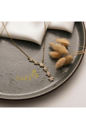 گردنبند استیل ( فولاد ) زرد زنانه استیل (فولاد) zarifje - کد 930171887
