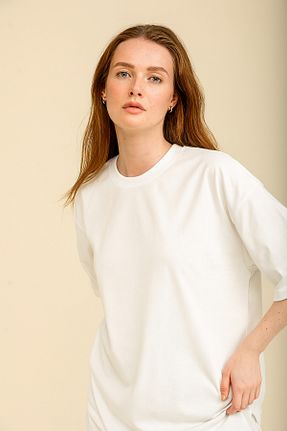 تیشرت سفید زنانه اورسایز GUARAZ - کد 306769587