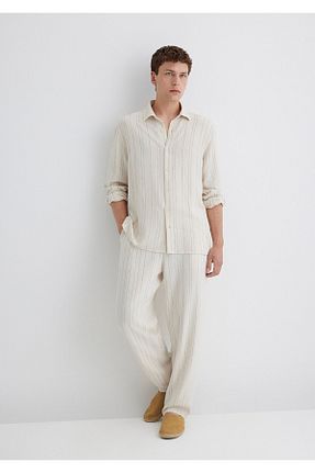 شلوار بنفش مردانه مخلوط کتان Mavi - کد 943952893