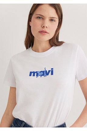 تیشرت صورتی زنانه یقه دوچرخه Mavi - کد 895043424