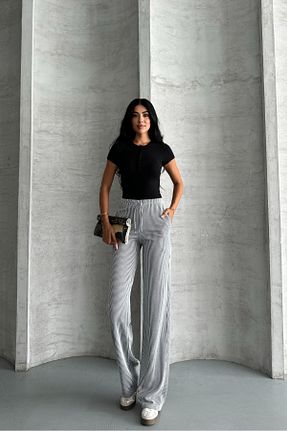شلوار مشکی زنانه مخلوط پلی استر macharel jeans - کد 953409728