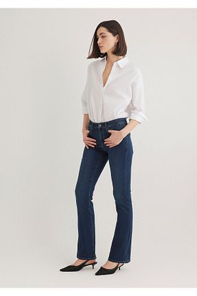 شلوار جین آبی زنانه پاچه لوله تفنگی Mavi - کد 805297810
