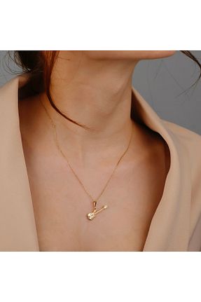 گردنبند نقره زرد زنانه 925 عیار ALTINTEMAS - کد 935459132