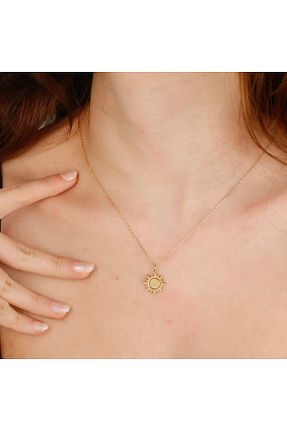 گردنبند نقره زرد زنانه 925 عیار ALTINTEMAS - کد 932900910