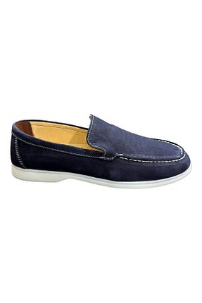کفش لوفر سرمه ای مردانه نبوک Greyybull Shoes - کد 902072022