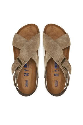 صندل بژ زنانه پاشنه تخت Birkenstock - کد 924509177