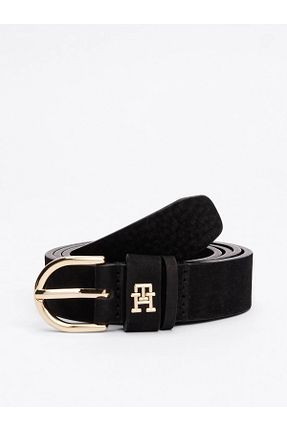 کمربند مشکی زنانه چرم خالص Tommy Hilfiger - کد 889677649