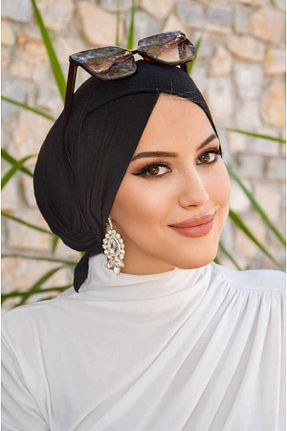 کلاه شنای حجاب مشکی زنانه Aişe Tesettür - کد 747218564