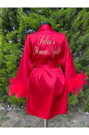 ربدوشام قرمز زنانه ساتن Before To Be Bride - کد 363923747
