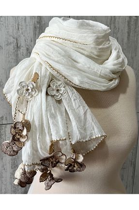 دستمال گردن بژ زنانه پنبه ای KAFTAN TAKI TASARIM - کد 124012987