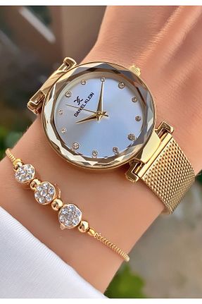 ساعت مچی طلائی زنانه 36-40 میلی متر Daniel Klein - کد 865697108