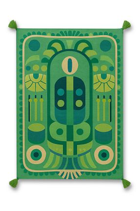 فرش سبز قابل شستشو Rugs Modern Halı - کد 955387576