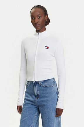پلیور رنگی زنانه یقه ایستاده Tommy Hilfiger - کد 952205543