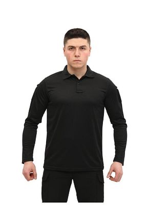پولوشرت مشکی مردانه پنبه ای SİNGLE SWORD - کد 767346117