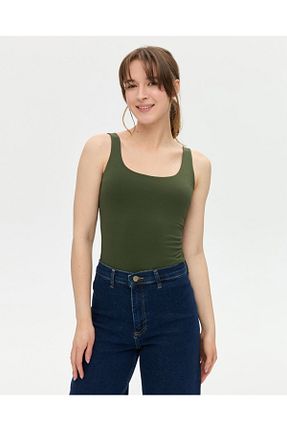 رکابی خاکی زنانه یقه مربعی Ayma Active - کد 250183300