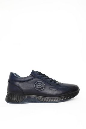 کفش اسنیکر سرمه ای مردانه چرم اصل Greyybull Shoes - کد 900841001