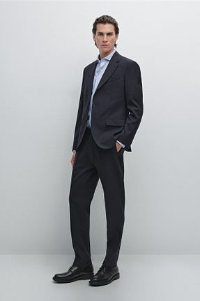 کت بلیزر آبی مردانه پشم Massimo Dutti - کد 927924146