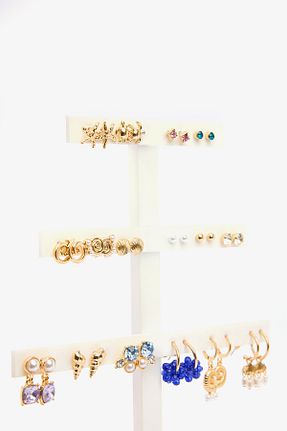 گوشواره جواهر طلائی منجق Penti - کد 917272079