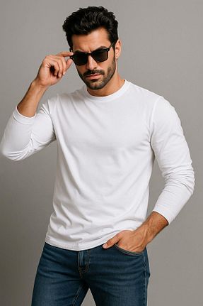 بادی سفید مردانه یقه دوچرخه Rich - کد 193773325